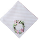 Páscoa com Encanto Vintage: Kit com 4 Guardanapos Florais com Pássaro