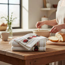 ✨ Pano de Copa Jacquard Branco e Bege 45 x 70 cm – Absorção e Detalhes que Valorizam sua Cozinha
