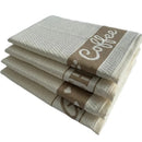 ✨ Pano de Copa Jacquard Branco e Bege 45 x 70 cm – Absorção e Detalhes que Valorizam sua Cozinha