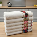 ✨ Pano de Copa Jacquard Branco e Bege 45 x 70 cm – Absorção e Detalhes que Valorizam sua Cozinha