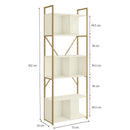 ✨ Estante Alta com 5 Prateleiras 202 cm em MDP e Metal – Organização Vertical para Transformar seu Espaço
