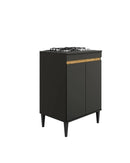 Balcão Cooktop Vita 2P Ônix/Carvalho Mel